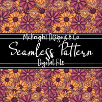 Seamless Pattern Digital Design - Floral - v3 Reds - McKnight Designs & Co