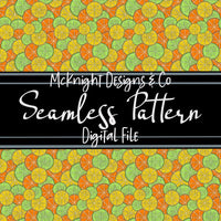 Seamless Pattern Digital Design - Food - Fruit - Citrus Slices - McKnight Designs & Co