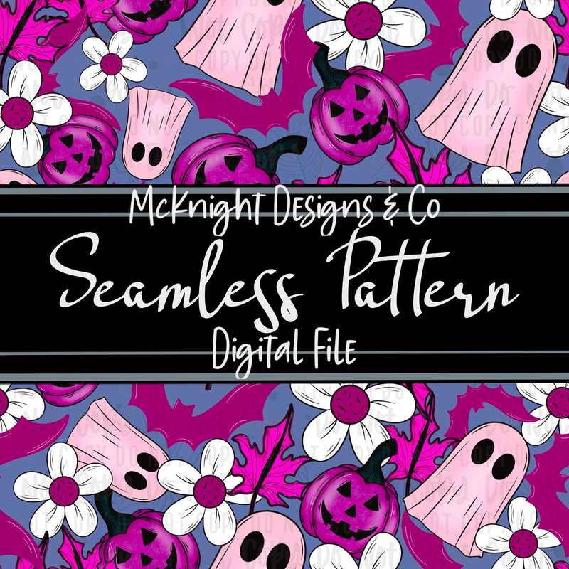 Seamless Pattern Digital Design - Girly Fall Fun - McKnight Designs & Co