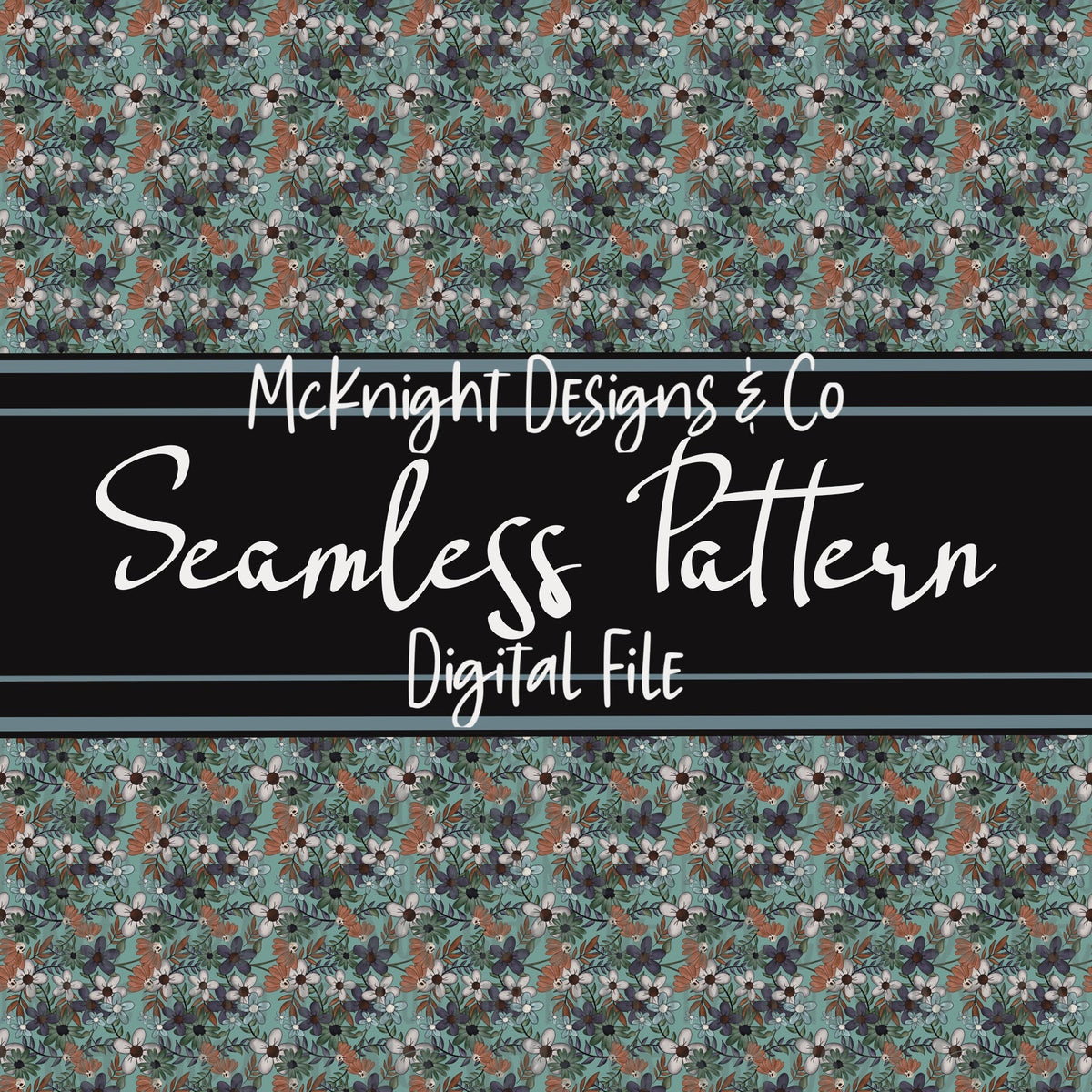 Seamless Pattern Digital Design - Moody Meadows - McKnight Designs & Co