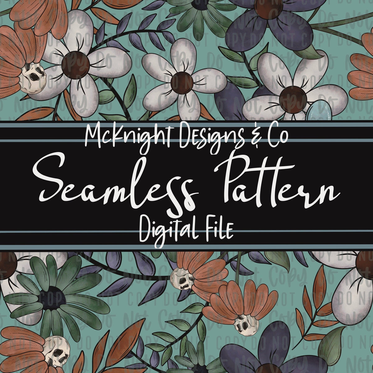 Seamless Pattern Digital Design - Moody Meadows - McKnight Designs & Co