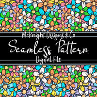 Seamless Pattern Digital Design - Simple Flowers - McKnight Designs & Co