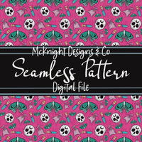 Seamless Pattern Digital Design - Skull, Sachet & Potion - McKnight Designs & Co