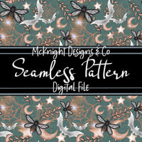 Seamless Pattern Digital Design - Spooky Fireflies - McKnight Designs & Co