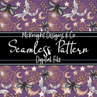 Seamless Pattern Digital Design - Spooky Fireflies - McKnight Designs & Co