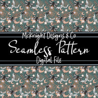 Seamless Pattern Digital Design - Spooky Fireflies - McKnight Designs & Co