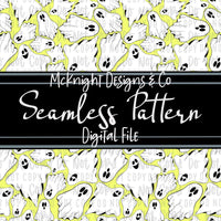 Seamless Pattern Digital Design - Spooky - Ghosties - McKnight Designs & Co