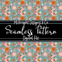 Seamless Pattern Digital Design - Sun Moon & Stars - McKnight Designs & Co