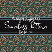 Seamless Pattern Digital Design - Tarot - Floral Death - McKnight Designs & Co