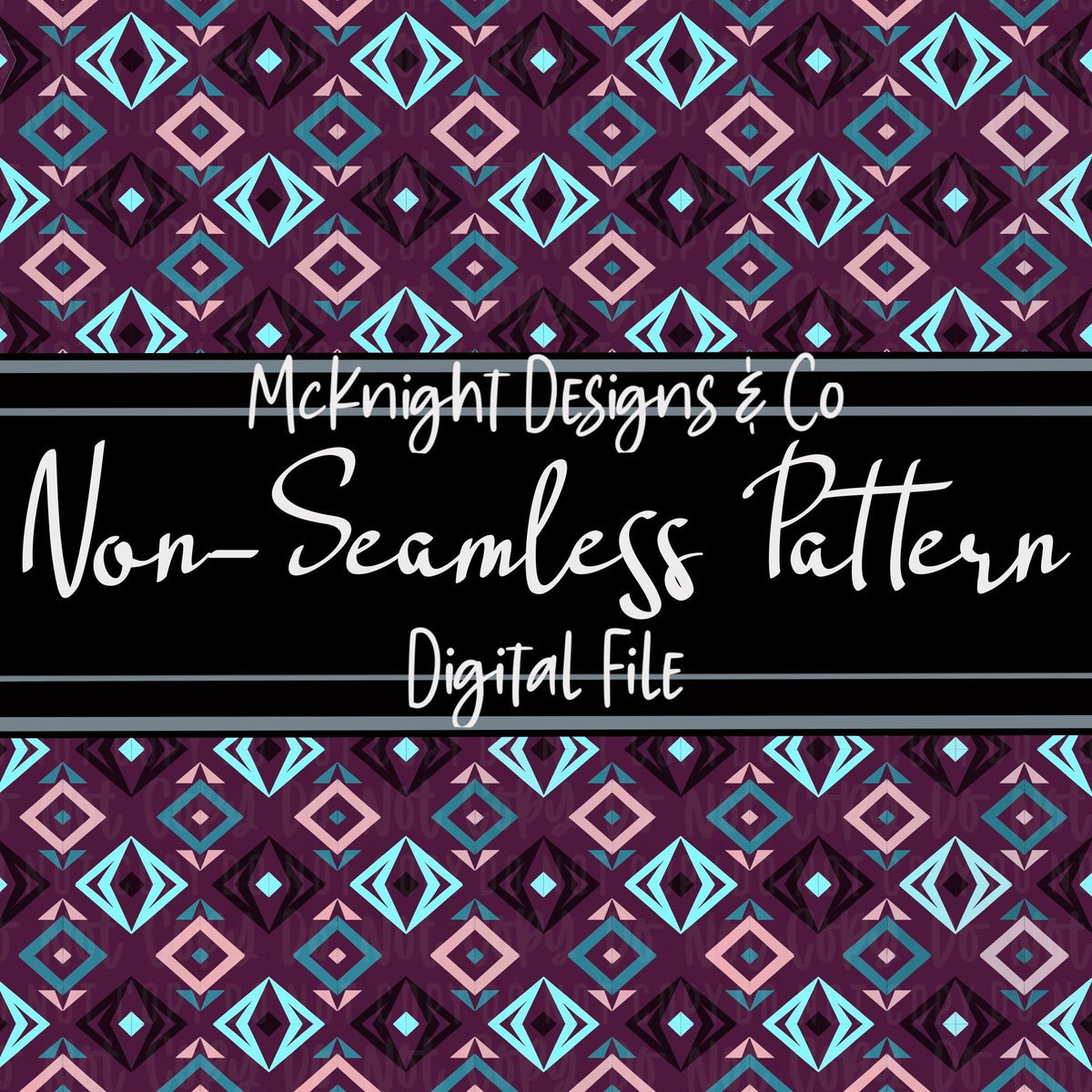 Simple Non - Seamless Print (Coordinating Pattern) Diamonds - McKnight Designs & Co