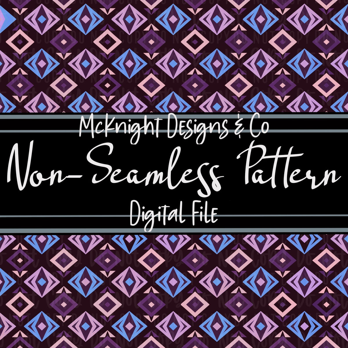 Simple Non - Seamless Print (Coordinating Pattern) Diamonds - McKnight Designs & Co