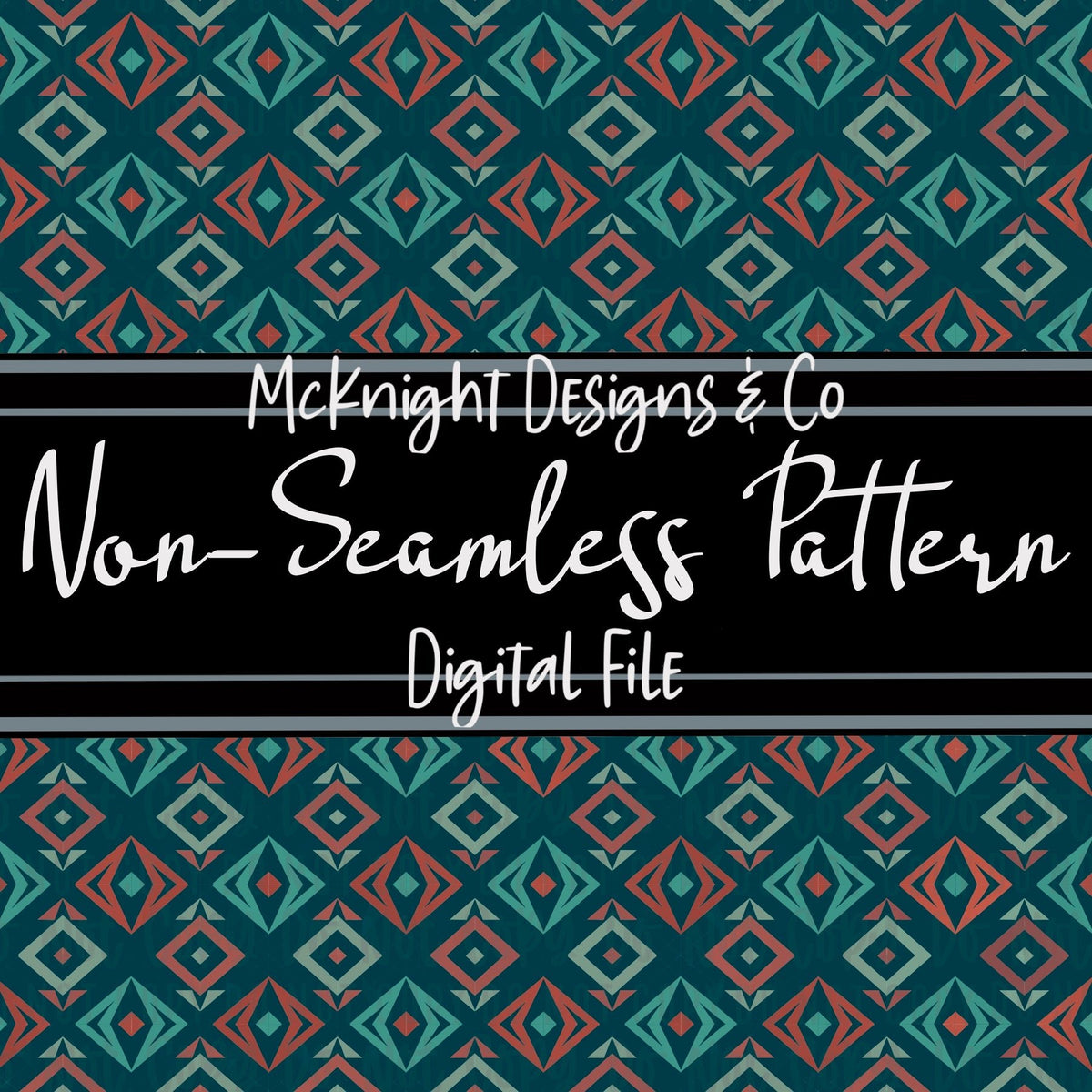 Simple Non - Seamless Print (Coordinating Pattern) Diamonds - McKnight Designs & Co