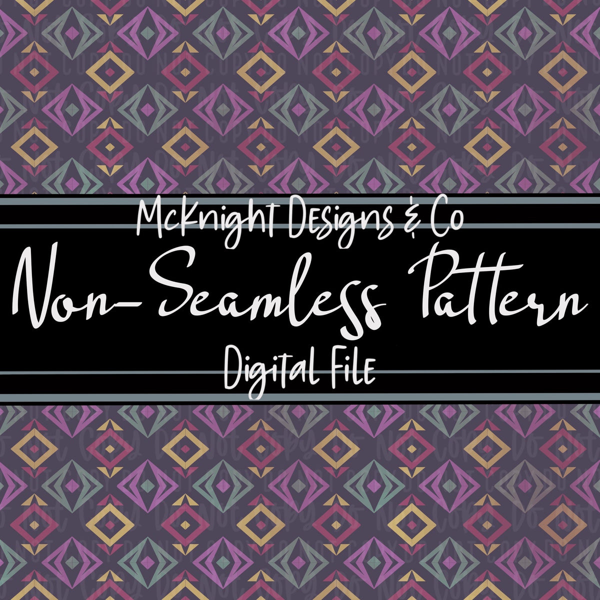 Simple Non - Seamless Print (Coordinating Pattern) Diamonds - McKnight Designs & Co