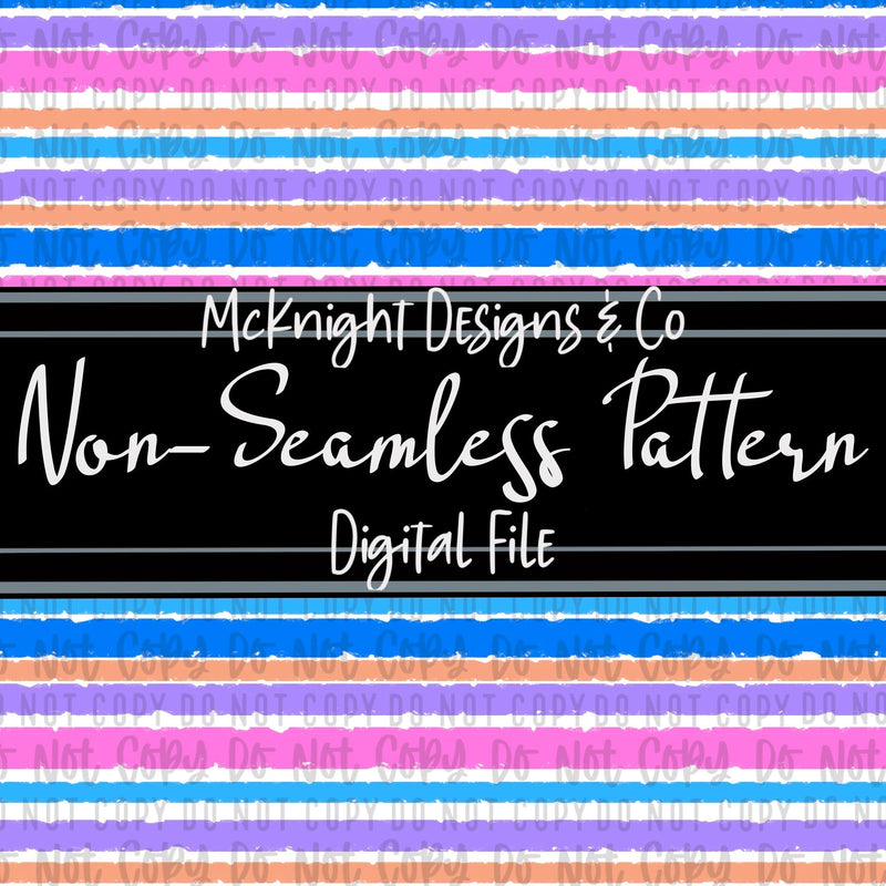 Simple Non - Seamless Print (Coordinating Pattern) Distressed Stripes - McKnight Designs & Co