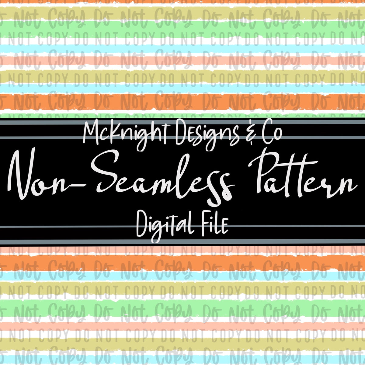 Simple Non - Seamless Print (Coordinating Pattern) Distressed Stripes - McKnight Designs & Co