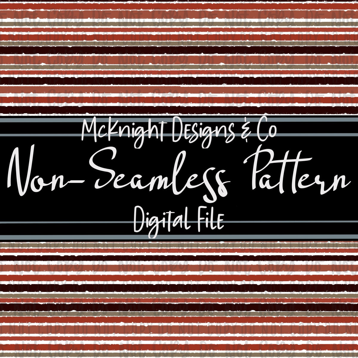 Simple Non - Seamless Print (Coordinating Pattern) Distressed Stripes - McKnight Designs & Co