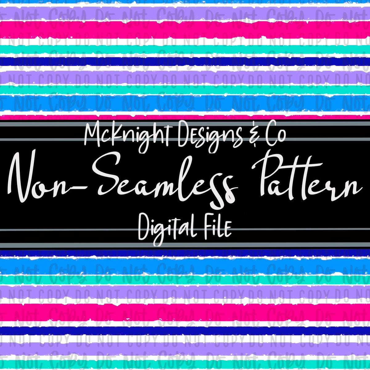 Simple Non - Seamless Print (Coordinating Pattern) Distressed Stripes - McKnight Designs & Co