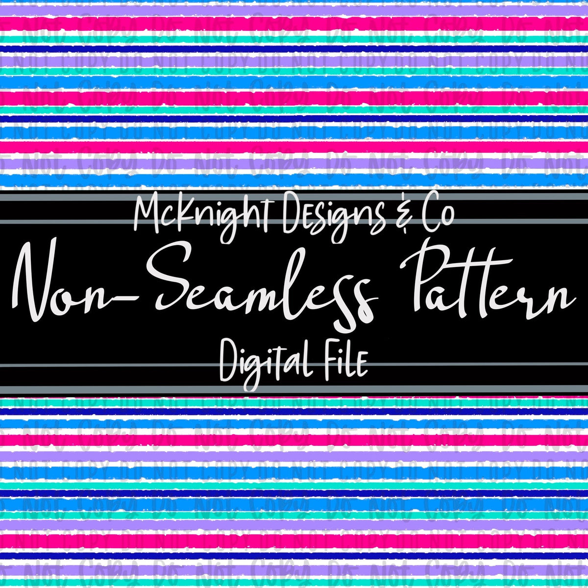 Simple Non - Seamless Print (Coordinating Pattern) Distressed Stripes - McKnight Designs & Co