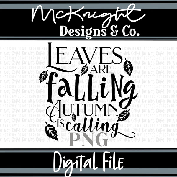 Single Color Digital Design - Autumn Is Calling - McKnight Designs & Co