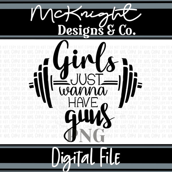 Single Color Digital Design - Gym - Girls Lifting - McKnight Designs & Co