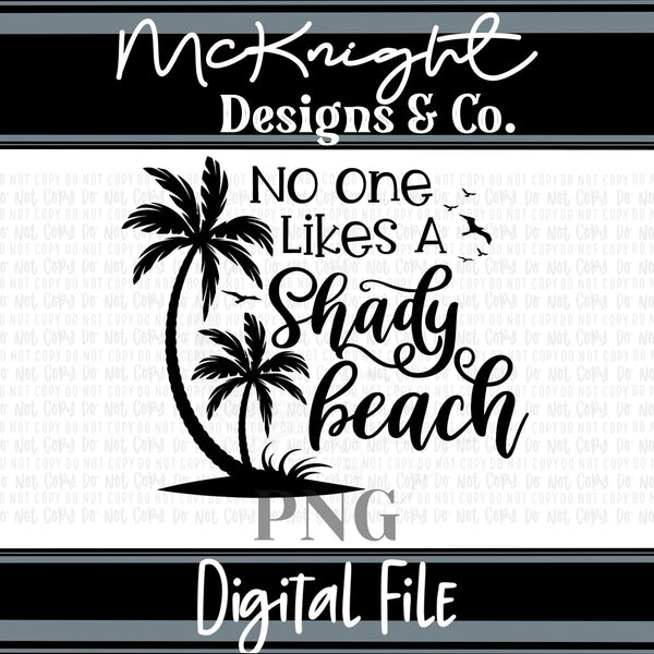 Single Color Digital Design - Shady Beach - McKnight Designs & Co