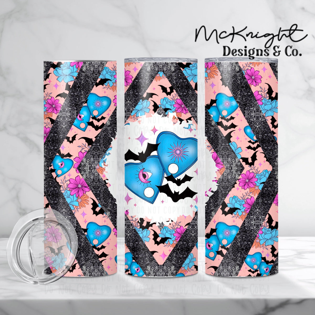 Tumbler Wrap Digital Design - 20 oz - Spooky Planchettes - McKnight Designs & Co