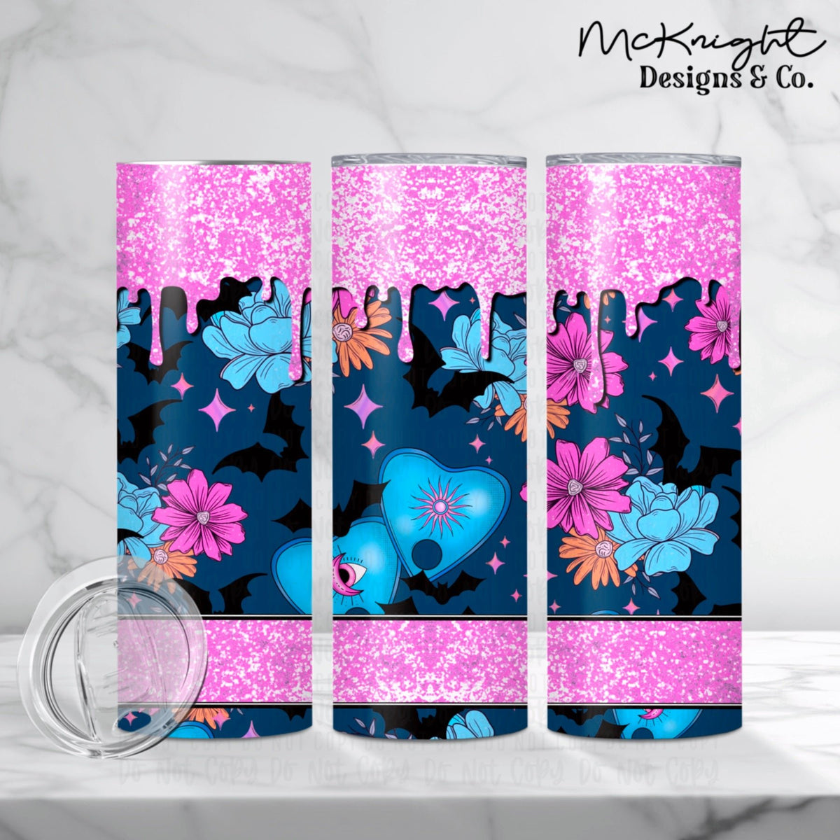 Tumbler Wrap Digital Design - 20 oz - Spooky Planchettes - McKnight Designs & Co